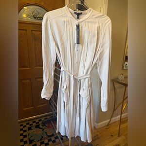 Elegant Baby Pink Button-Down Dress